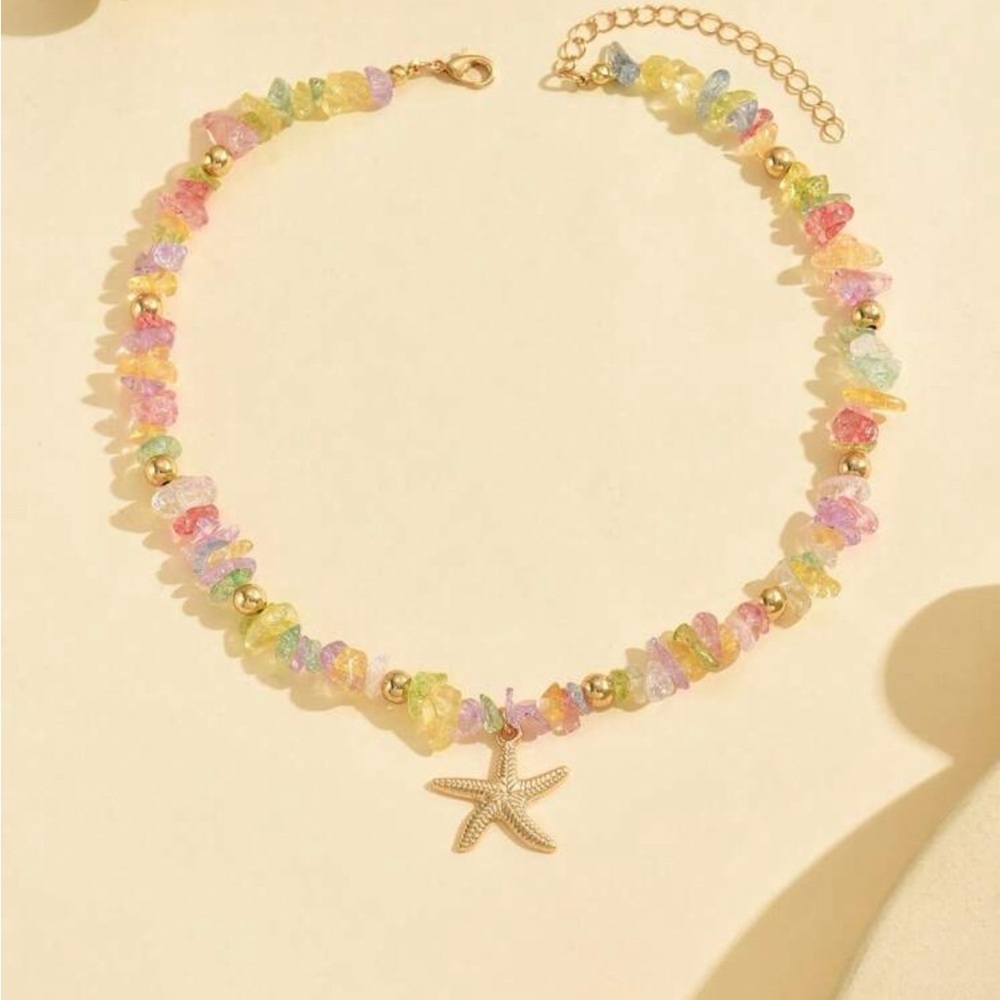 Multicolor Starfish Pendant Necklace